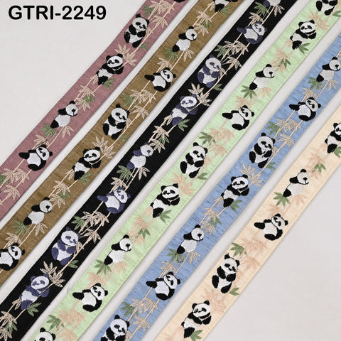 9 Yard 35mm Embroidery Trim Ribbon Tapes | Embroidered Fabric Sari Border | Gift Wrapping Lace Embellishment DIY Sewing Crafting Dog Collars