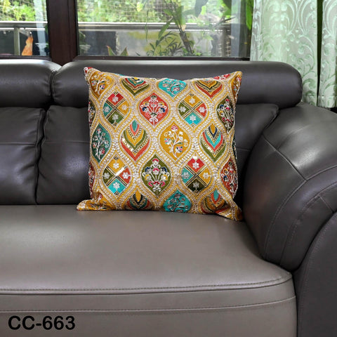 Embroidered Pillowcase | Indian Handmade Embroidery Throw Pillow cover Decorative Body Sham, Cushion Cover Boho Home Decor HouseWarming Gift