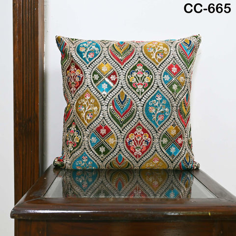 Embroidered Pillowcase | Indian Handmade Embroidery Throw Pillow cover Decorative Body Sham, Cushion Cover Boho Home Decor HouseWarming Gift