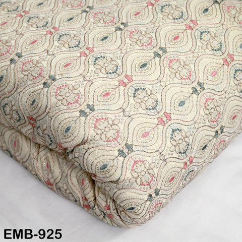 Embroidered Fabric by the yard Sewing DIY Crafting Indian Embroidery Wedding Dress Victorian Costumes Waistcoats Bags Table Runners Blouses