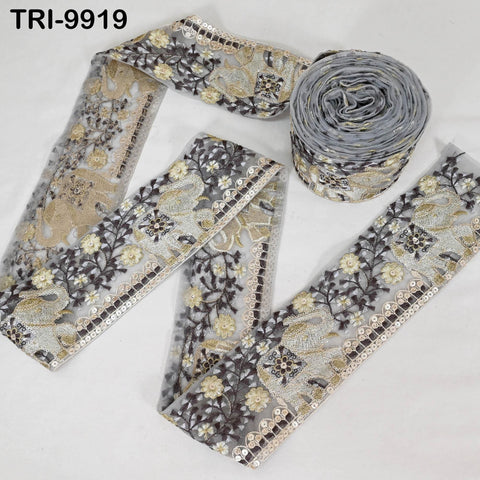 9 Yard Embroidery 9cm Elephants Ribbons Trims Embroidered Fabric Saree Border Theatrical Costumes Crafting Sewing Holidays Decorations
