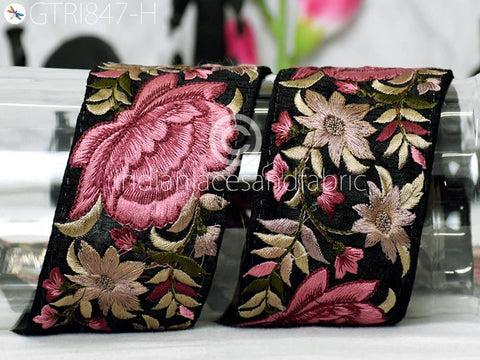 9 Yard Embroidered 6CM Fabric Trim Floral Saree Border DIY Crafting Sewing Ribbon Beach Bag Home Decor Embellishment Tape Drapery Home Decor