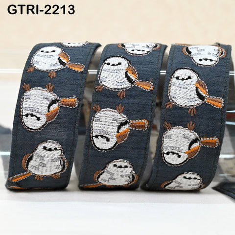 9 Yard Indian Embroidery Bird Ribbons Fabric Trim Embellish Sewing Crafting Embroidered Saree Border Wedding Dress Costume Accessories 32mm