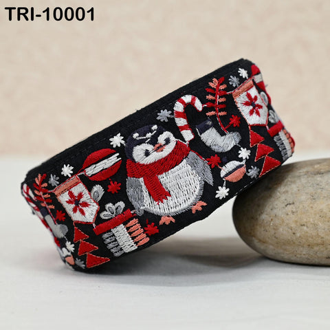 9 Yard Indian Embroidery Ribbons 5cm Trim Christmas Decor Border Embroidered Crafting Tote Bag Theatrical Costumes Holiday Ornaments Home