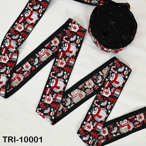 9 Yard Indian Embroidery Ribbons 5cm Trim Christmas Decor Border Embroidered Crafting Tote Bag Theatrical Costumes Holiday Ornaments Home