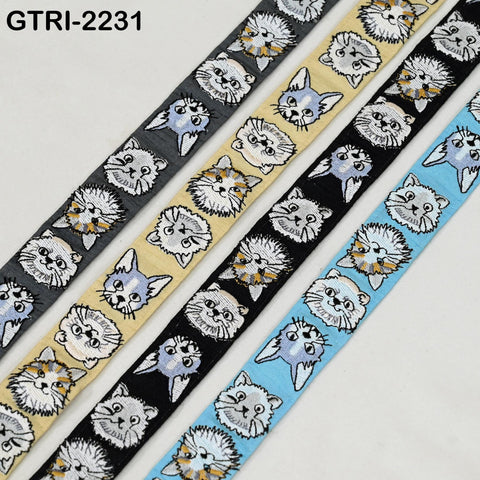 9 Yard Indian Embroidered Fabric 35 mm Trim Embellishment Saree Ribbons Tape Sewing Crafting Embroidery Border Wedding Costumes Accessories