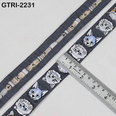 9 Yard Indian Embroidered Fabric 35 mm Trim Embellishment Saree Ribbons Tape Sewing Crafting Embroidery Border Wedding Costumes Accessories