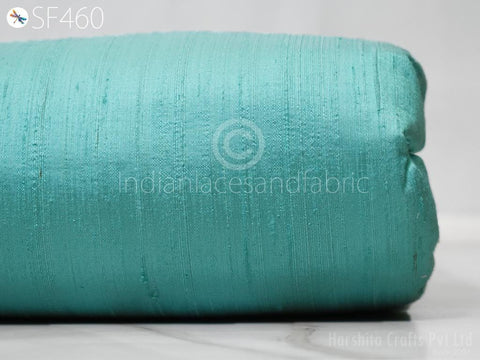 44'' Ice Blue Pure Dupioni Fabric Raw Silk by the Yard Shantung Crafting Sewing Wedding Dresses Skirts Vest Coats Silk Pillowcases Curtains