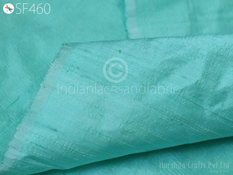 44'' Ice Blue Pure Dupioni Fabric Raw Silk by the Yard Shantung Crafting Sewing Wedding Dresses Skirts Vest Coats Silk Pillowcases Curtains