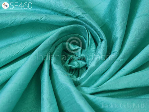 44'' Ice Blue Pure Dupioni Fabric Raw Silk by the Yard Shantung Crafting Sewing Wedding Dresses Skirts Vest Coats Silk Pillowcases Curtains