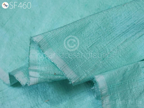 44'' Ice Blue Pure Dupioni Fabric Raw Silk by the Yard Shantung Crafting Sewing Wedding Dresses Skirts Vest Coats Silk Pillowcases Curtains