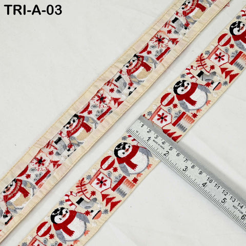 9 Yard Indian Embroidery Ribbons 5cm Trim Christmas Decor Border Embroidered Crafting Tote Bag Theatrical Costumes Holiday Ornaments Home