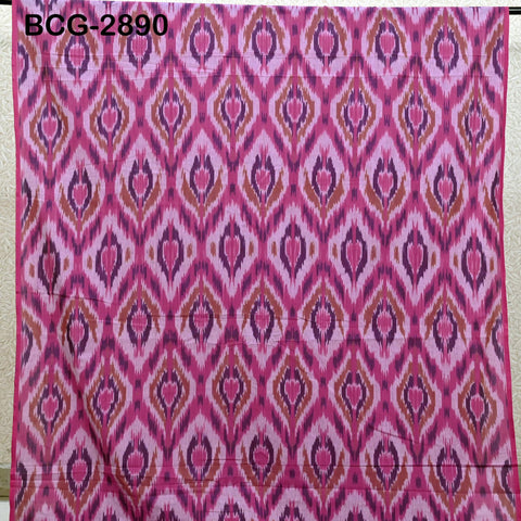 Fuchsia Indian Ikat Cotton fabric sold by Yard Handwoven Yarn Dyed Kids Summer Dress Handloom Home Furnishing Curtains Pillows Apparel