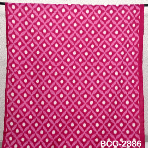 Fuchsia Indian Ikat Cotton fabric sold by Yard Double Ikat Handwoven Yarn Dyed Kids Summer Dresses Women Handloom Home Furnishing Curtains