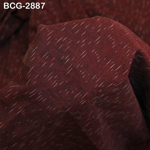 Maroon Ikat Cotton Fabric Handloom Fabric by the yard Summer Dresses Material Home Decor Yarn Dyed Remnant Quilting Table Runner Pillowcase