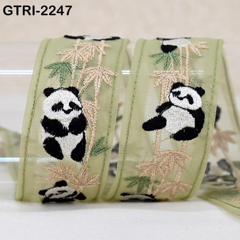 9 Yard Embroidery Trim Ribbon Tapes | Embellishment DIY Sewing Crafting Dog Collars 35mm Embroidered Fabric Sari Border | Gift Wrapping Lace