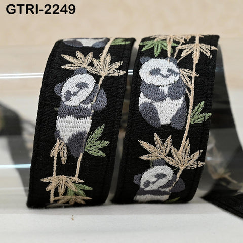 9 Yard 35mm Embroidery Trim Ribbon Tapes | Embroidered Fabric Sari Border | Gift Wrapping Lace Embellishment DIY Sewing Crafting Dog Collars