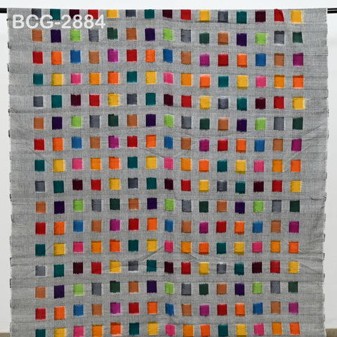 Handloom Ikat Cotton Fabric by the Yard Indian Handwoven Yarn Dyed Kids Summer Dresses Women Apparel Home Furnishing Curtains Pillowcases