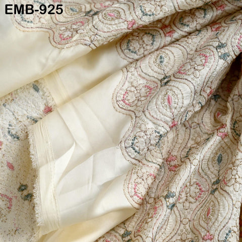 Embroidered Fabric by the yard Sewing DIY Crafting Indian Embroidery Wedding Dress Victorian Costumes Waistcoats Bags Table Runners Blouses