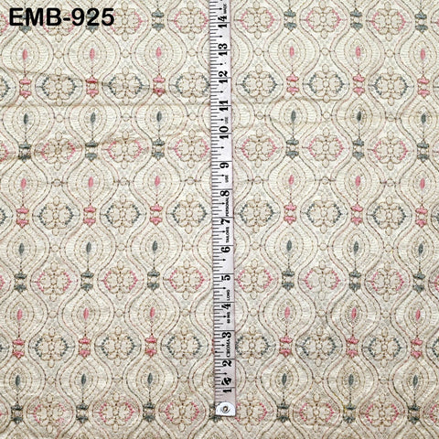 Embroidered Fabric by the yard Sewing DIY Crafting Indian Embroidery Wedding Dress Victorian Costumes Waistcoats Bags Table Runners Blouses