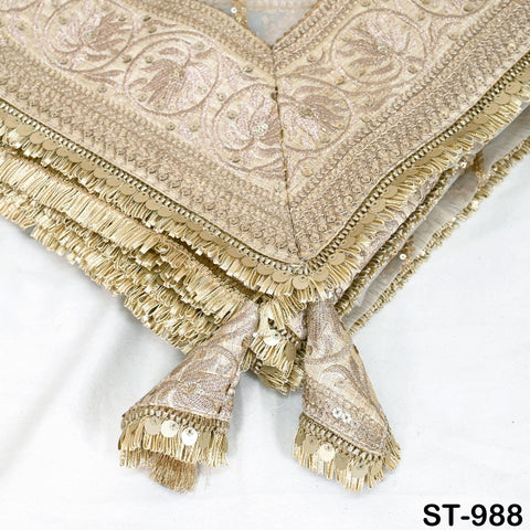 Ivory Dupatta Silk Organza Gotta Patti Dupatta Light Weight Indian Bride Wedding Lehenga Chunni Veil Scarf Festive Dress Gifts for Women