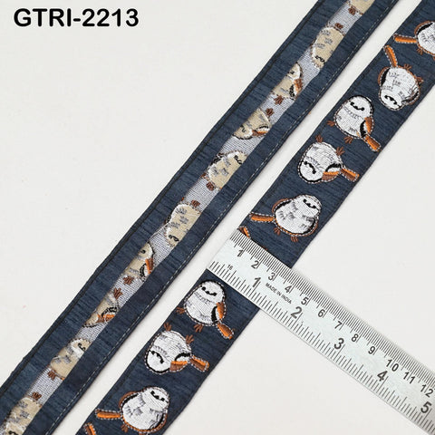 9 Yard Indian Embroidery Bird Ribbons Fabric Trim Embellish Sewing Crafting Embroidered Saree Border Wedding Dress Costume Accessories 32mm