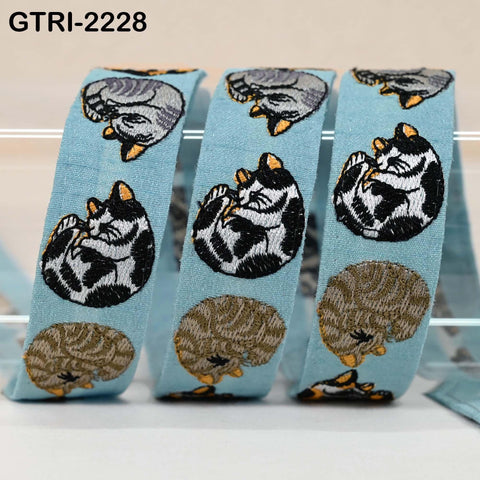 9 Yard Indian Embroidered Fabric 25 mm Trim Embellishment Saree Ribbons Tape Sewing Crafting Embroidery Border Wedding Costumes Accessories