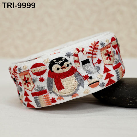 9 Yard Indian Embroidery Ribbons 5cm Trim Christmas Decor Border Embroidered Crafting Tote Bag Theatrical Costumes Holiday Ornaments Home