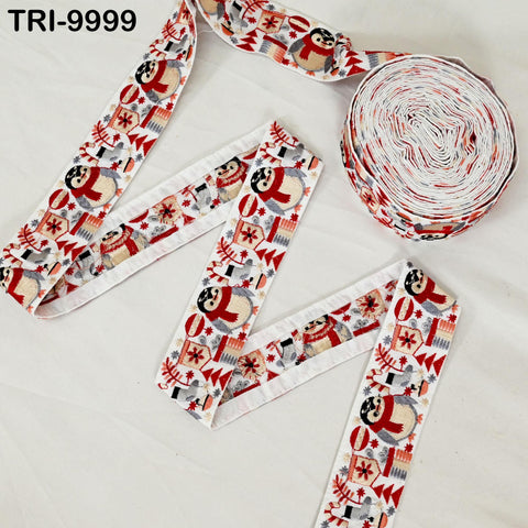 9 Yard Indian Embroidery Ribbons 5cm Trim Christmas Decor Border Embroidered Crafting Tote Bag Theatrical Costumes Holiday Ornaments Home