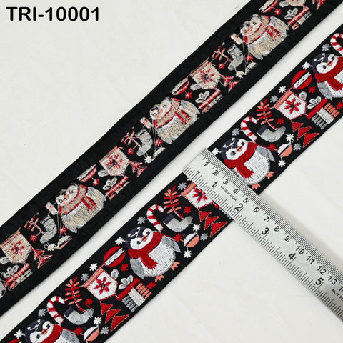 9 Yard Indian Embroidery Ribbons 5cm Trim Christmas Decor Border Embroidered Crafting Tote Bag Theatrical Costumes Holiday Ornaments Home