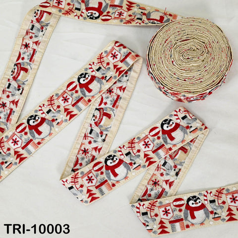 9 Yard Indian Embroidery Ribbons 5cm Trim Christmas Decor Border Embroidered Crafting Tote Bag Theatrical Costumes Holiday Ornaments Home