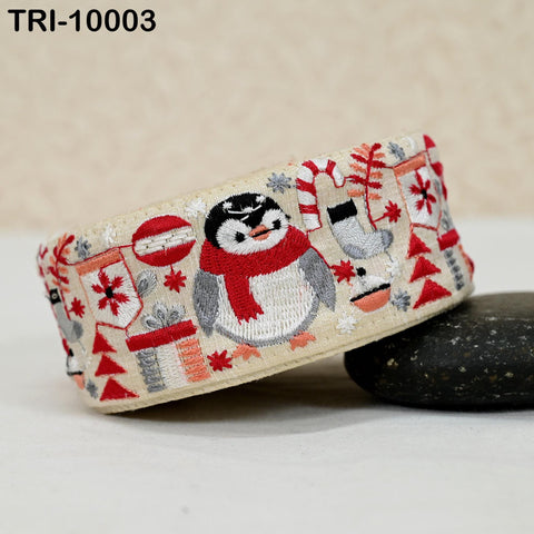 9 Yard Indian Embroidery Ribbons 5cm Trim Christmas Decor Border Embroidered Crafting Tote Bag Theatrical Costumes Holiday Ornaments Home