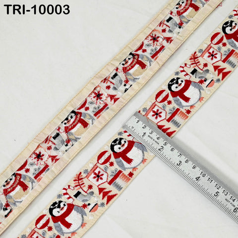 9 Yard Indian Embroidery Ribbons 5cm Trim Christmas Decor Border Embroidered Crafting Tote Bag Theatrical Costumes Holiday Ornaments Home