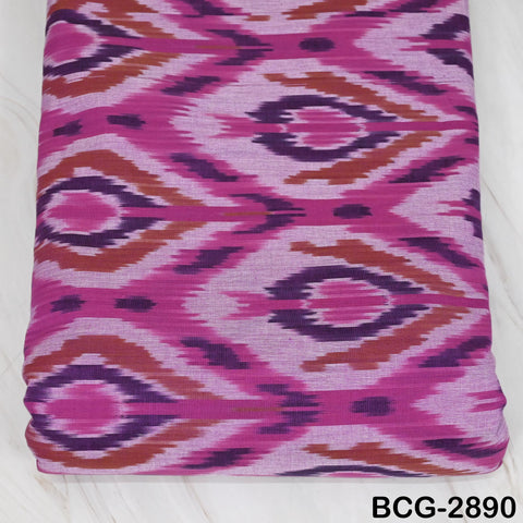 Fuchsia Indian Ikat Cotton fabric sold by Yard Handwoven Yarn Dyed Kids Summer Dress Handloom Home Furnishing Curtains Pillows Apparel