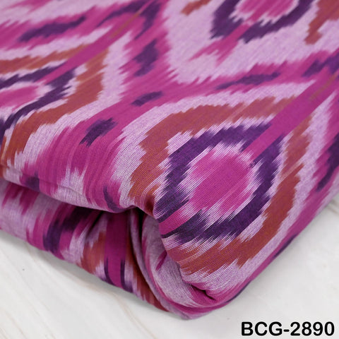 Fuchsia Indian Ikat Cotton fabric sold by Yard Handwoven Yarn Dyed Kids Summer Dress Handloom Home Furnishing Curtains Pillows Apparel