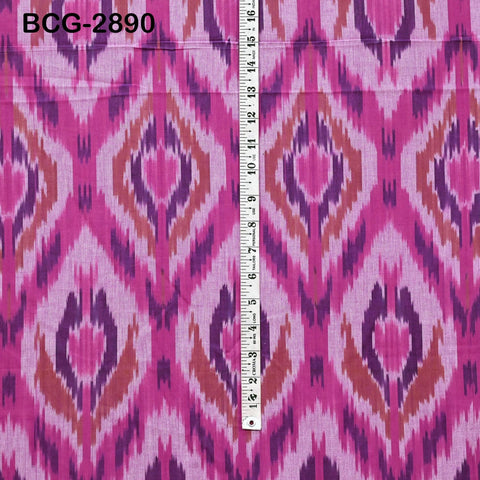 Fuchsia Indian Ikat Cotton fabric sold by Yard Handwoven Yarn Dyed Kids Summer Dress Handloom Home Furnishing Curtains Pillows Apparel