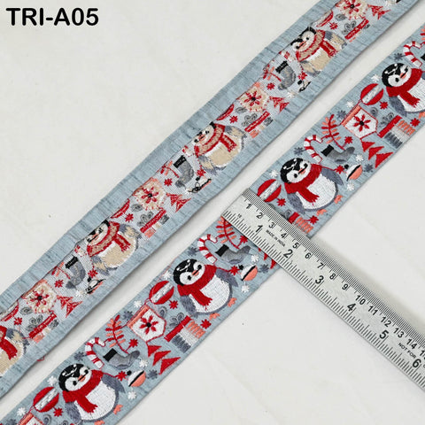 9 Yard Indian Embroidery Ribbons 5cm Trim Christmas Decor Border Embroidered Crafting Tote Bag Theatrical Costumes Holiday Ornaments Home