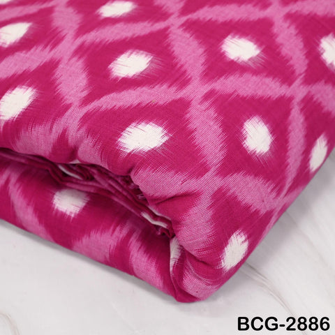 Fuchsia Indian Ikat Cotton fabric sold by Yard Double Ikat Handwoven Yarn Dyed Kids Summer Dresses Women Handloom Home Furnishing Curtains
