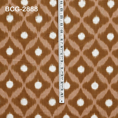 Brown Indian Ikat Cotton fabric sold by Yard Double Ikat Handwoven Yarn Dyed Kids Summer Dresses Women Handloom Home Furnishing Curtains