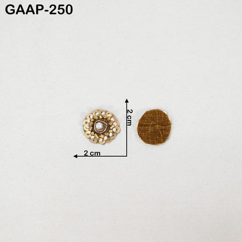 50 Handmade Sequin Flower Appliques (2 cm) : Indian Sewing Patches, DIY Embellishments