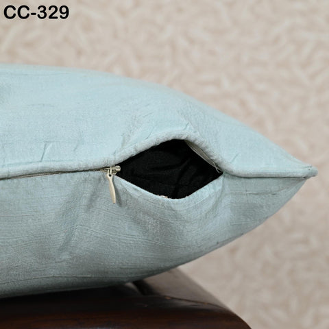 Powder Blue Dupioni Silk Rectangle Pillowcase | Cushion Cover Handmade | Pure Silk Throw Pillow | Home decor Gift HouseWarming Bridal Shower
