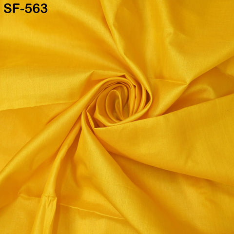 Bright Yellow Pure Tussar Silk Fabric by the yard Indian Plain Raw Silk Wild Natural Handmade Peace Silk Tussah Wedding Dress Material