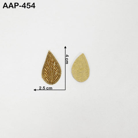 30 Pieces Indian Beaded Patches Embroidery Sew on golden Patch Decorative Patches Denim Applique Embroidery HandCrafted Appliques Crafting, It is approx 1.5 Inches.