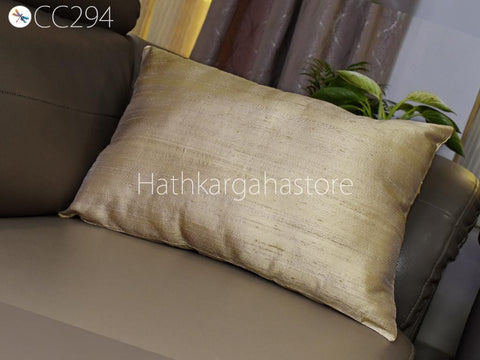 Beige Dupioni Pure Silk Cushion Cover Handmade Throw Pillow Decorative Home Decor Silk Pillowcase House Warming Bridal Wedding Gift