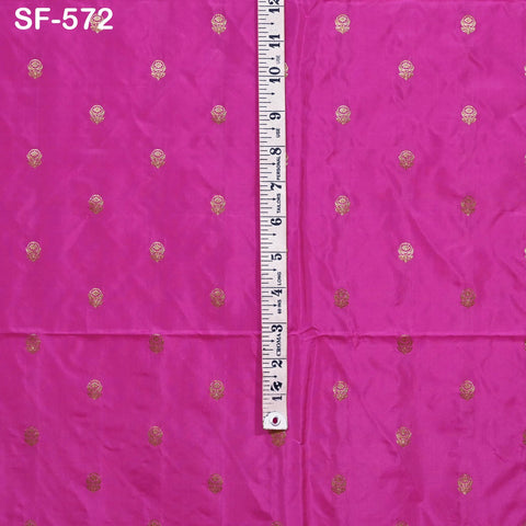 70gsm Pure Mysore Silk Fabric by The Yard Brocade Zari Indian Wedding Dress Bridesmaids Costumes Blouses Pants Dresses Home Decor Fuchsia