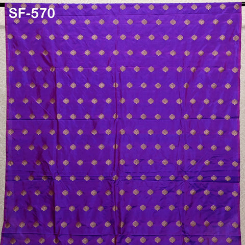 Iridescent Pure Silk Fabric by The Yard Brocade Zari Indian Wedding Dress Bridesmaids Costumes Blouses Pants Home Decor Two Tone 70gsm