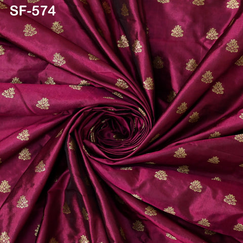 70gsm Pure Mysore Silk Fabric by The Yard Brocade Zari Indian Wedding Dress Bridesmaids Costumes Historic Blouses Pants Home Decor Wine