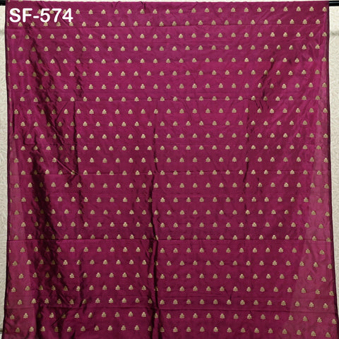 70gsm Pure Mysore Silk Fabric by The Yard Brocade Zari Indian Wedding Dress Bridesmaids Costumes Historic Blouses Pants Home Decor Wine