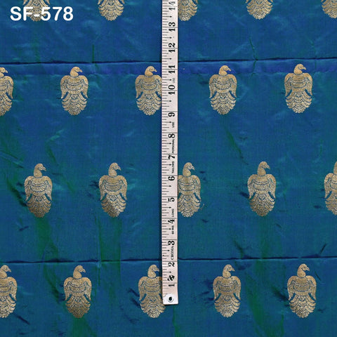 Iridescent Pure Silk Fabric by The Yard Brocade Zari Indian Wedding Dress Bridesmaids Costumes Blouses Pants Home Decor Two Tone 70gsm