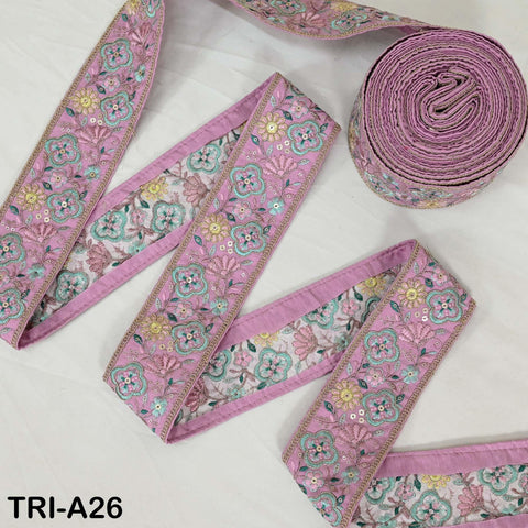 9 Yard Embroidery Yellow Ribbon Trim Embellishments DIY Crafting Indian Home Decor Embroidered Decorative Saree Border 80mm Junk Journals